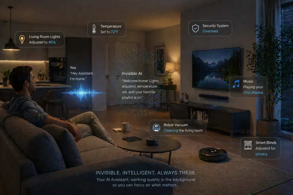 AI assistant managing tasks without apps