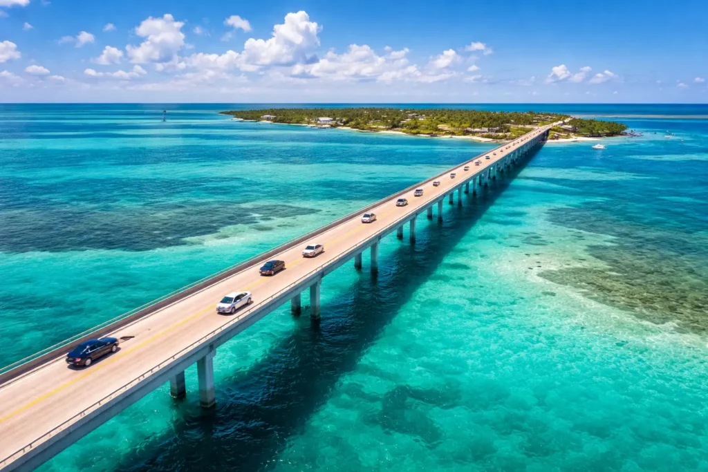 Overseas Highway scenic drive in Florida Keys