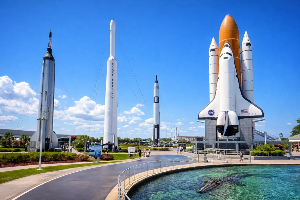 NASA rockets at Kennedy Space Center Florida