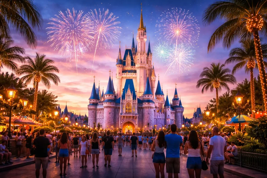 Orlando theme parks including Walt Disney World and Universal Studios