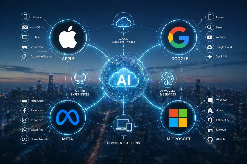 Tech giants building AI and AR ecosystems beyond smartphones