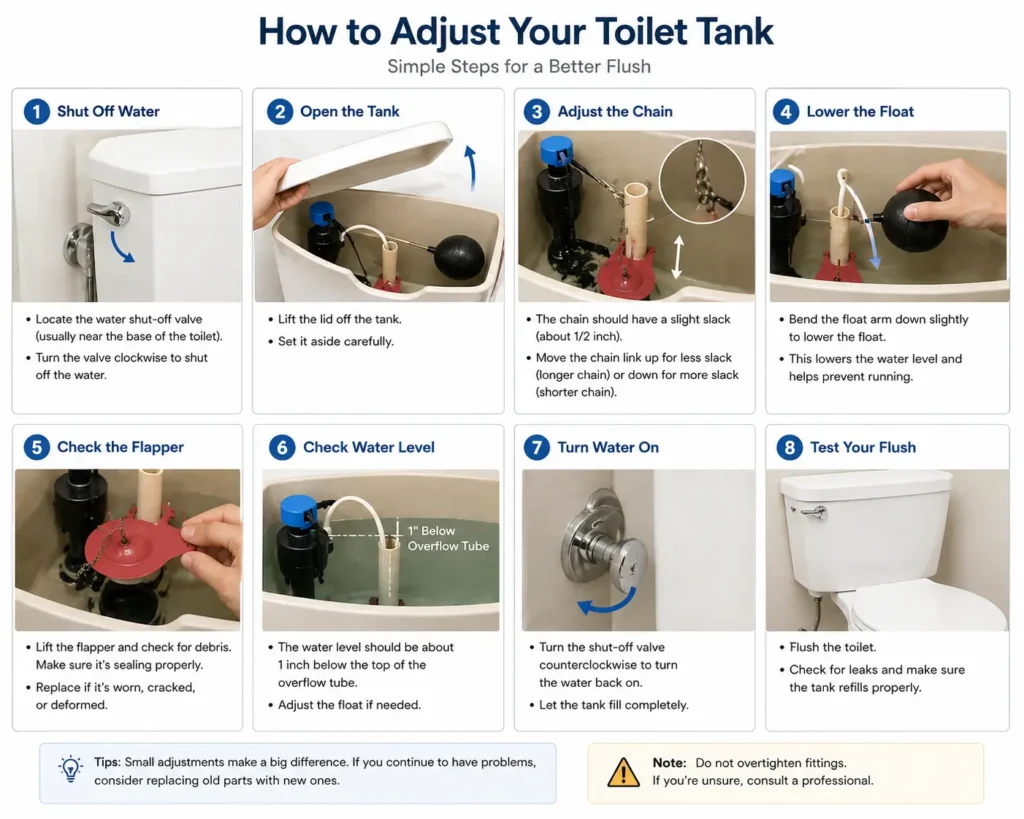 Quick steps to fix a running toilet in 5 minutes